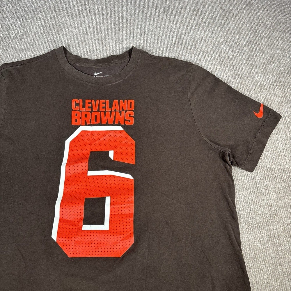 Nike Baker Mayfield Cleveland Browns Jersey T Shirt Mens M Brown Dri Fit NFL